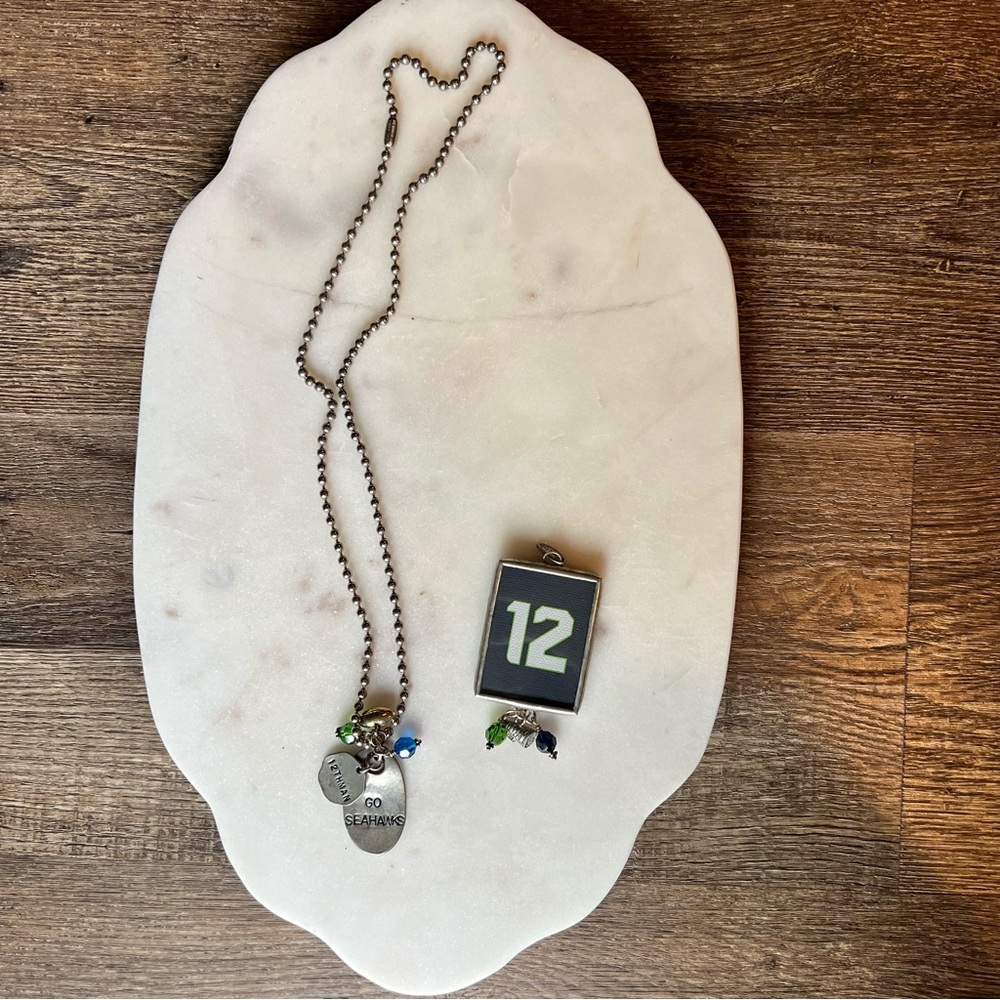 Custom 12th Man Seahawks Dog Tags + Charm - Jewel Kade